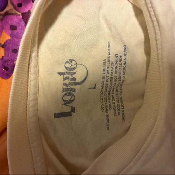 Yellow Long Sleeve Tee with Crew Neck and Chest Design - Picture 3 of 3